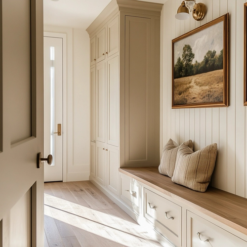 Cabinet painted in Wise Owl colour Restoration