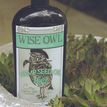 Load image into Gallery viewer, Bottle of Wise Owl Hemp Seed Oil 16oz
